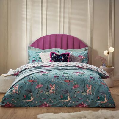 Furn Athena Mythological Duvet Cover Set - Blue Polycotton - Size Super King Furn Athena Mythological Duvet Cover Set - Blue Polycotton - Size Super King