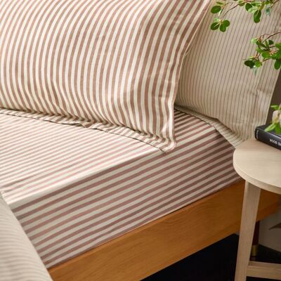 Yard - Hebden Striped - 100% algodón - King - Fitted Sheet Yard - Hebden Striped - 100% algodón - King - Fitted Sheet
