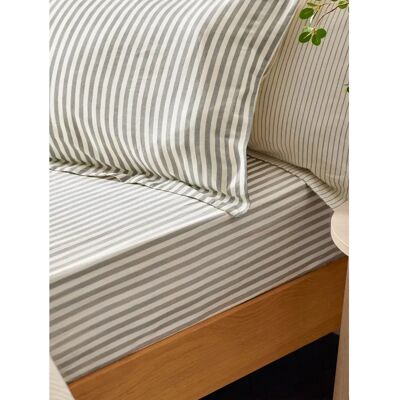 Heiden Superking Striped Cotton Fitted Sheet Heiden Superking Striped Cotton Fitted Sheet