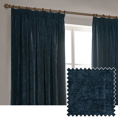 Marine chenille fluwelen gordijnen - Klaar, Zwaar, Elegant Marine chenille fluwelen gordijnen - Klaar, Zwaar, Elegant