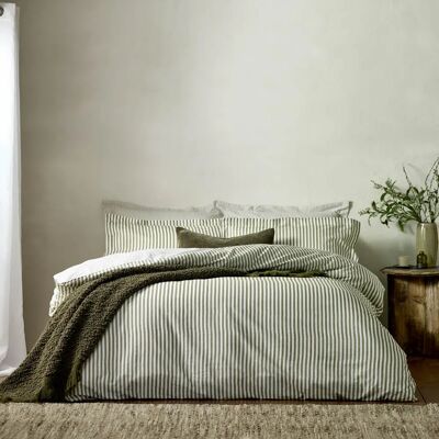 Yard Hebden Melange Stripe Cotton Duvet Cover Bedding Set - Duvet Cover Set Yard Hebden Melange Stripe Cotton Duvet Cover Bedding Set - Duvet Cover Set