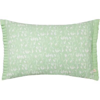 Belle Cotton 30cm x 50cm Filled Boudoir Sage - Cushion Belle Cotton 30cm x 50cm Filled Boudoir Sage - Cushion