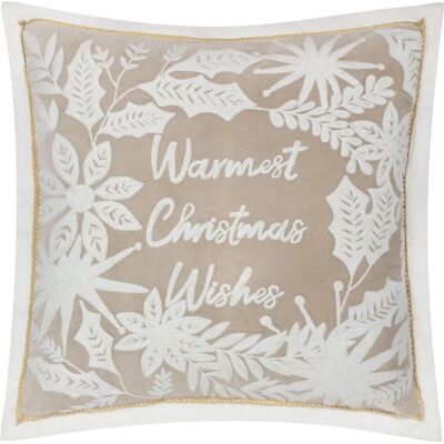 Kissen - Besticktes Waldblatt Festliche Dekoration Luxus Textile 50x50cm Kissen - Besticktes Waldblatt Festliche Dekoration Luxus Textile 50x50cm