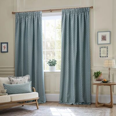 Sanderson Hutton Blue Jacquard Curtains - Curtains Sanderson Hutton Blue Jacquard Curtains - Curtains