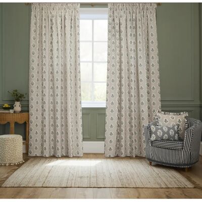 Sanderson Sessile Leaf Flax Curtains - Curtains Sanderson Sessile Leaf Flax Curtains - Curtains