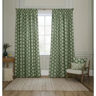Sanderson Sessile Leaf Green Curtains Sanderson Sessile Leaf Green Curtains