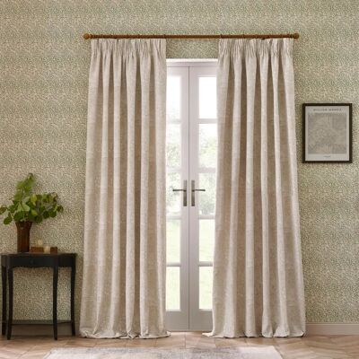 William Morris Morris & Co. Marigold Jacquard Floral Ready Made Pencil Pleat Curtains - Curtains William Morris Morris & Co. Marigold Jacquard Floral Ready Made Pencil Pleat Curtains - Curtains