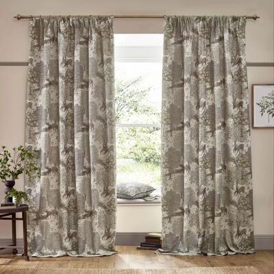 William Morris Morris & Co. Brook Woodland Jacquard Ready Made Pencil Pleat Curtains - Curtains William Morris Morris & Co. Brook Woodland Jacquard Ready Made Pencil Pleat Curtains - Curtains
