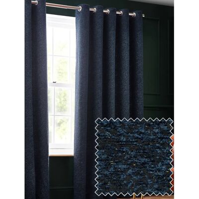 Paoletti Galaxy Chenille Fertige Ösen Vorhänge Marineblau - Vorhänge Paoletti Galaxy Chenille Fertige Ösen Vorhänge Marineblau - Vorhänge