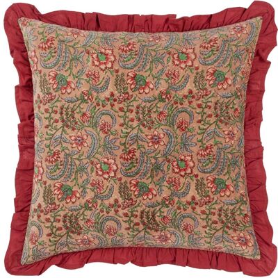 Cuscino in velluto di cotone floreale Paoletti Haven - Rosa - 50cm x 50cm Cuscino in velluto di cotone floreale Paoletti Haven - Rosa - 50cm x 50cm