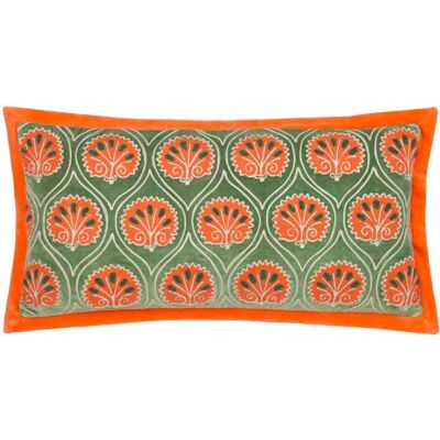 Cuscino ricamato Paoletti Casa - Cotone verde - 30x60cm Cuscino ricamato Paoletti Casa - Cotone verde - 30x60cm