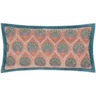 Cuscino ricamato Paoletti Casa - cotone rosa - 30x60 cm Cuscino ricamato Paoletti Casa - cotone rosa - 30x60 cm