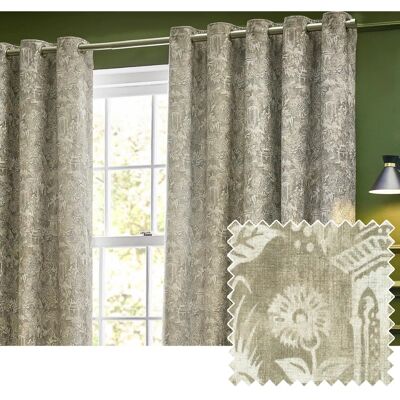 Riva Home Bengal Tiger Linen Eyelet Curtains Riva Home Bengal Tiger Linen Eyelet Curtains