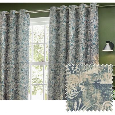 Riva Home Bengal Chenille Eyelet Curtains - Multicolor Riva Home Bengal Chenille Eyelet Curtains - Multicolor
