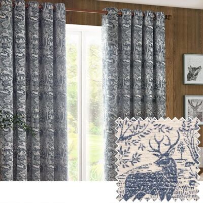 Winter Woods Chenille Ready Made Eyelet Curtains - Curtains Winter Woods Chenille Ready Made Eyelet Curtains - Curtains