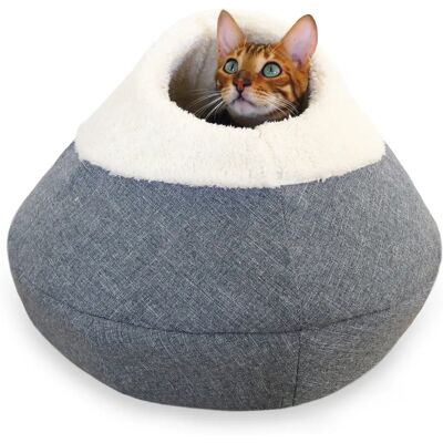 Rosewood 40 Winks Round Cosy Plush Cat Cave - Cat Cave Rosewood 40 Winks Round Cosy Plush Cat Cave - Cat Cave