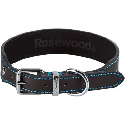 Rosewood Luxury Leather Dog Collar - Black - 18-22 inches Rosewood Luxury Leather Dog Collar - Black - 18-22 inches