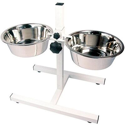 Rosewood Adjustable Double Diner Large - Dog Diner Rosewood Adjustable Double Diner Large - Dog Diner