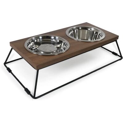 Rosewood Double Diner - Slow Feeder Dog Bowl Stand Rosewood Double Diner - Slow Feeder Dog Bowl Stand