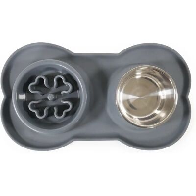 Rosewood Dog Double Diner Silicone Slow Feeder - 50cm Rosewood Dog Double Diner Silicone Slow Feeder - 50cm