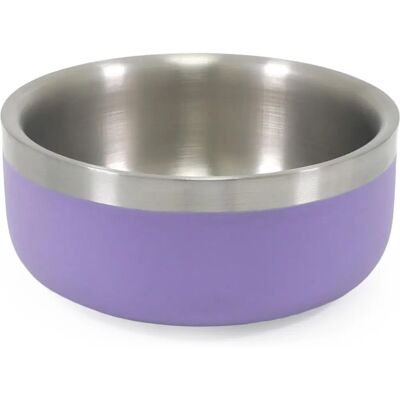 Rosewood Double Wall Stainless Steel Bowl Lilac - 350ml Rosewood Double Wall Stainless Steel Bowl Lilac - 350ml