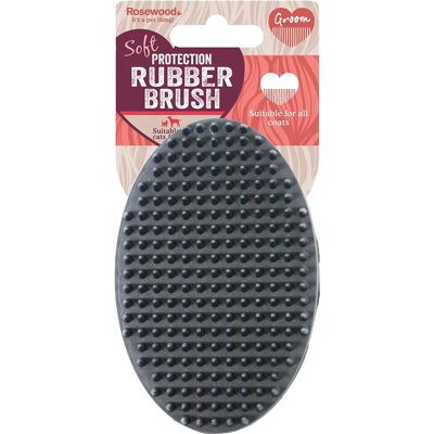 Rosewood Rubber Borstel - 12,5X8X4 CM Huisdierverzorging Rosewood Rubber Borstel - 12,5X8X4 CM Huisdierverzorging