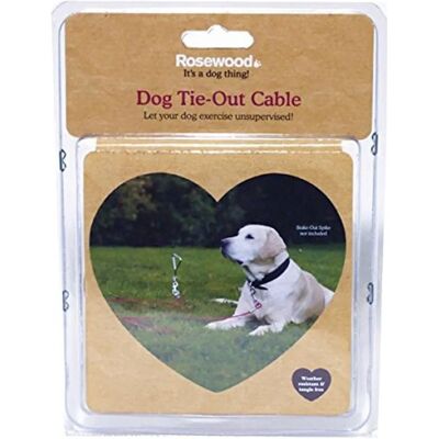 Rosewood Dog Tie-Out Cable - 30 ft - Durable and Easy to Attach Rosewood Dog Tie-Out Cable - 30 ft - Durable and Easy to Attach