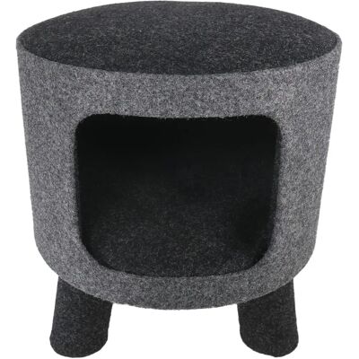 Rosewood Catwalk Charcoal Felt Cat Stool - Cat Stool Rosewood Catwalk Charcoal Felt Cat Stool - Cat Stool