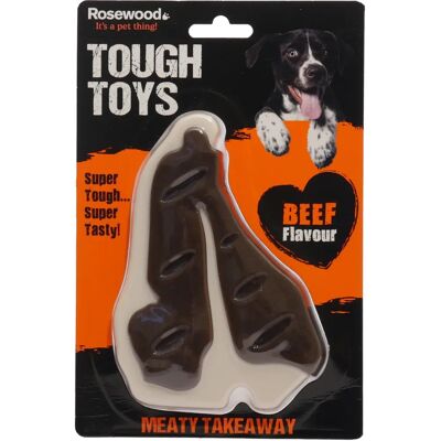 Rosewood Tough Toys Meaty Beef Takeaway Steak Large Dog Toy Rosewood Tough Toys Meaty Beef Takeaway Steak Large Dog Toy