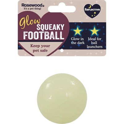 Jouet pour chien Rosewood - Football phosphorescent - 6,3cm Jouet pour chien Rosewood - Football phosphorescent - 6,3cm