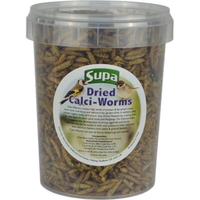 Supa Dried Calci Worms - Bird Food - 1 Litre - High Energy Supa Dried Calci Worms - Bird Food - 1 Litre - High Energy
