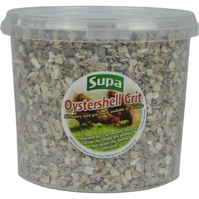 Supa - Oyster Shell Grit Tub - 3 KG - Calcium - Poultry Grit Supa - Oyster Shell Grit Tub - 3 KG - Calcium - Poultry Grit