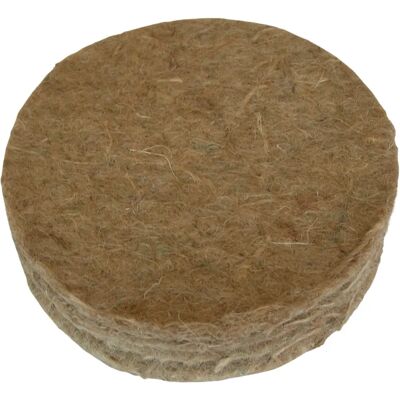 Supa Jute Canary Nesting Felt - Size 5-Inch - Pack of 10 - Natural Fibre Mat Supa Jute Canary Nesting Felt - Size 5-Inch - Pack of 10 - Natural Fibre Mat