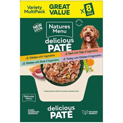Natures Menu Multipack Hundmat - Kyckling, Anka, Kalkon, Nötkött - 8 x 300g Natures Menu Multipack Hundmat - Kyckling, Anka, Kalkon, Nötkött - 8 x 300g