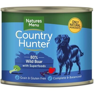 Natures Menu Country Hunter Wild Boar Grain Free Dog Food - 6x600g Natures Menu Country Hunter Wild Boar Grain Free Dog Food - 6x600g