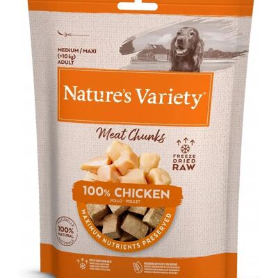 Gros cubes de poulet lyophilisé de Nature's Variety - Collations pour chiens Gros cubes de poulet lyophilisé de Nature's Variety - Collations pour chiens
