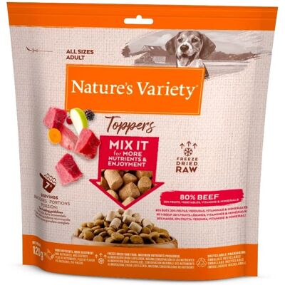 Natures Variety Topper de Bœuf Complet pour Chiens - 120g - Publicité Natures Variety Topper de Bœuf Complet pour Chiens - 120g - Publicité