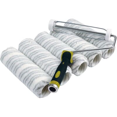 Ensemble de rouleaux de peinture à rayures argentées Stanley - 230 x 44mm - Publicité Ensemble de rouleaux de peinture à rayures argentées Stanley - 230 x 44mm - Publicité
