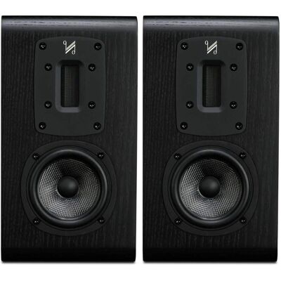 Quad S-2 Ribbon Bookshelf Speakers - Black Oak Quad S-2 Ribbon Bookshelf Speakers - Black Oak