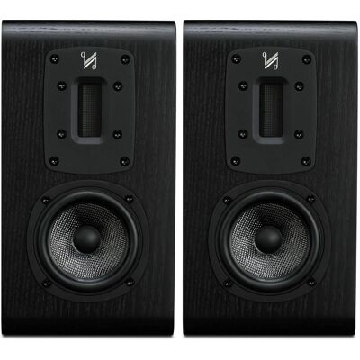Quad S-2 Speakers - Sapele Mahogany, Gloss Black, Black Oak - Speakers Quad S-2 Speakers - Sapele Mahogany, Gloss Black, Black Oak - Speakers