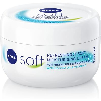NIVEA Soft Kosteuttava Kasvovoide - Kasvot, Käsien & Keho - 500ml NIVEA Soft Kosteuttava Kasvovoide - Kasvot, Käsien & Keho - 500ml