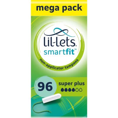Lil-Lets Non-Applicator Super Plus Tampons - Heavy Flow - Pack of 6 Lil-Lets Non-Applicator Super Plus Tampons - Heavy Flow - Pack of 6