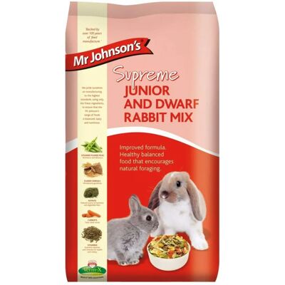Johnsons Veterinary Products Supreme Junior & Dwarf Rabbit Food - 900g Johnsons Veterinary Products Supreme Junior & Dwarf Rabbit Food - 900g