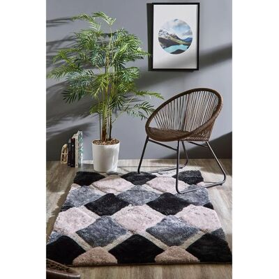 Origin 3D GEO Shaggy Rug - Grey 160cm x 230cm Origin 3D GEO Shaggy Rug - Grey 160cm x 230cm