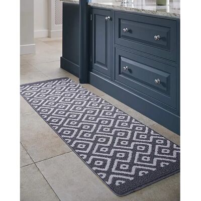 Origins Geo Stain Resistant Cosy Runner Navy - Size: 65X150 Navy 65X150 Origins Geo Stain Resistant Cosy Runner Navy - Size: 65X150 Navy 65X150