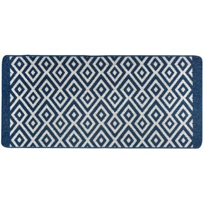 Origins Geo Stain Resistant Cosy Runner Navy - Size: 65X150 Navy 65X150 Origins Geo Stain Resistant Cosy Runner Navy - Size: 65X150 Navy 65X150