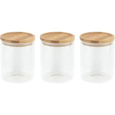 Apollo Borosilicate Glass Set of 3 Canisters - Kitchen Storage Apollo Borosilicate Glass Set of 3 Canisters - Kitchen Storage