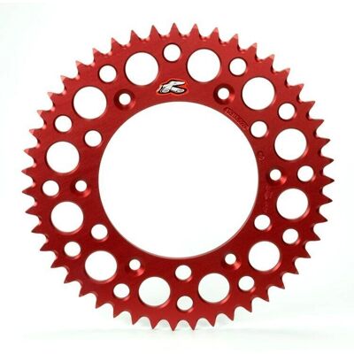 Couronne Renthal Ultra-Light en aluminium rouge D48/520 - Unisexe - Publicité Couronne Renthal Ultra-Light en aluminium rouge D48/520 - Unisexe - Publicité