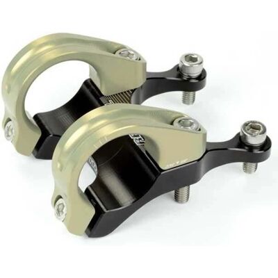 Renthal Integra II Alu-Vorbau - Schwarz/Gold - 45mm - Mountainbike Komponente Renthal Integra II Alu-Vorbau - Schwarz/Gold - 45mm - Mountainbike Komponente