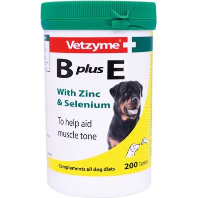 Vetzyme Dog Vitamins B+E - 200 Tablets Vetzyme Dog Vitamins B+E - 200 Tablets